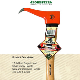 FORESTER drop-forged steel head provides strong penetration for tough logs