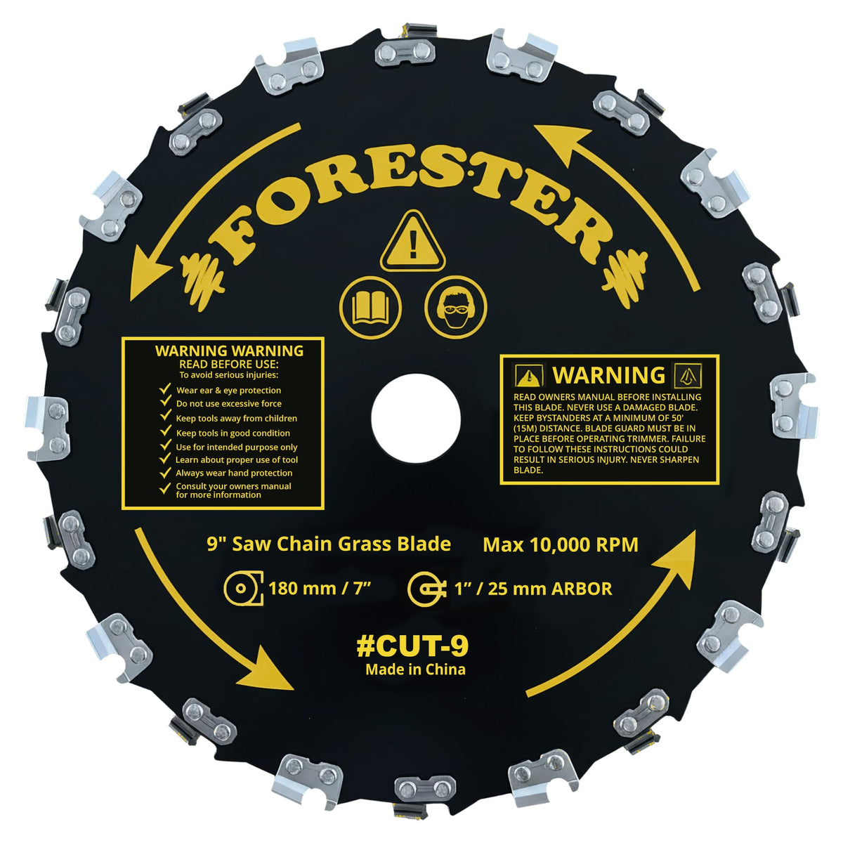 FORESTER easy sharpening with standard 3/16-inch file ensures lasting performance.