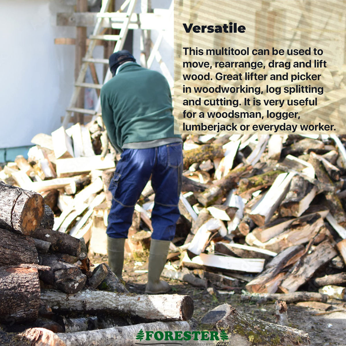 FORESTER log lifter in use to move pulpwood efficiently