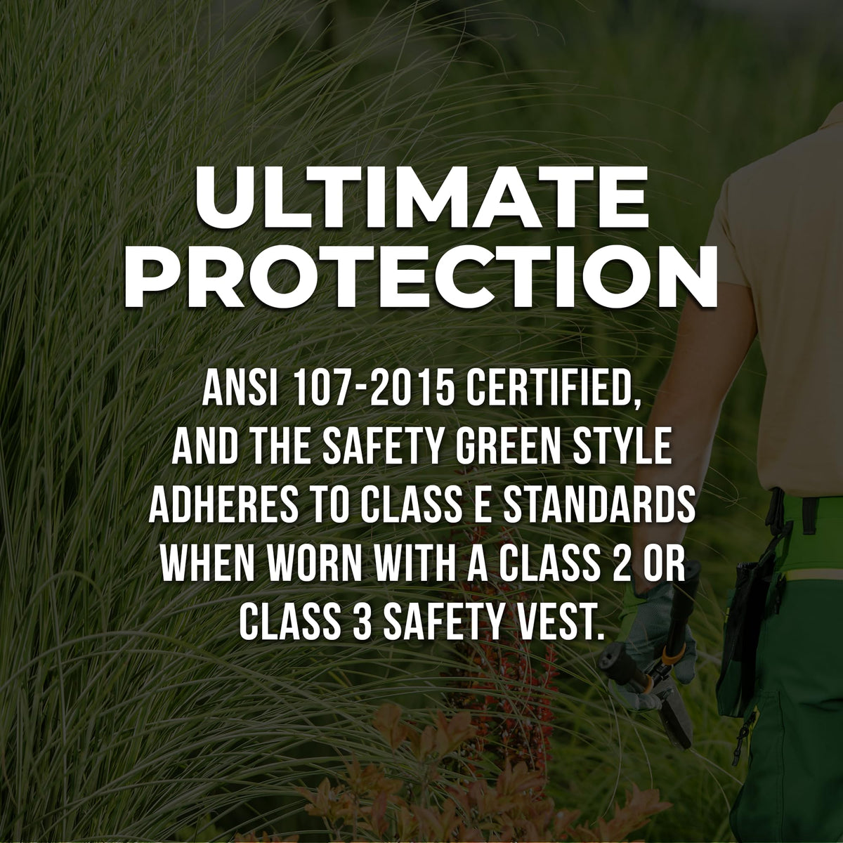 FORESTER trimmer pants in safety green provide versatile protection during landscaping