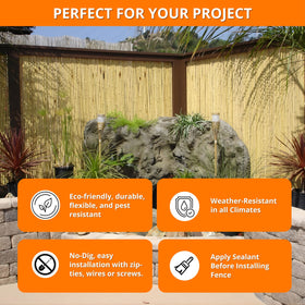 FOREVER BAMBOO Backyard X-Scapes panel care-seal, helps protect color against sun and moisture.