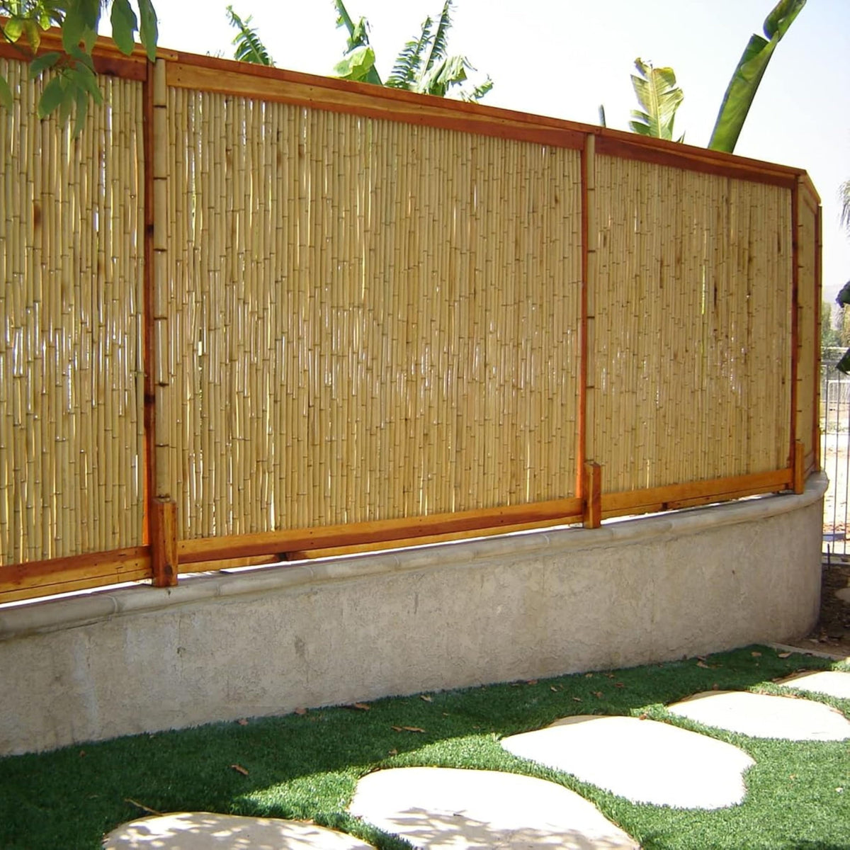FOREVER BAMBOO Backyard X-Scapes panel gate-cover use, transforms unsightly gates.