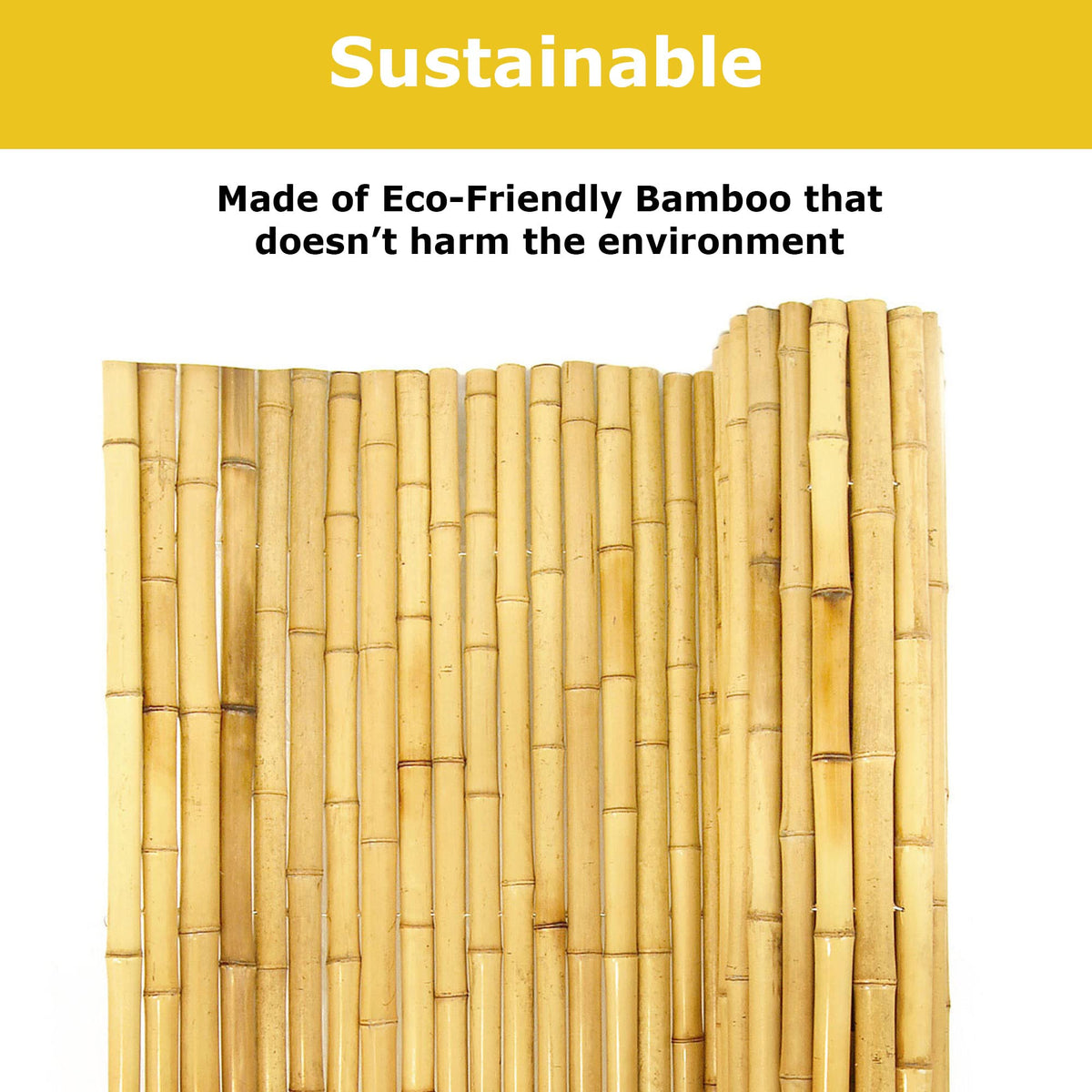 Forever Bamboo roll fencing offers easy outdoor privacy solution.