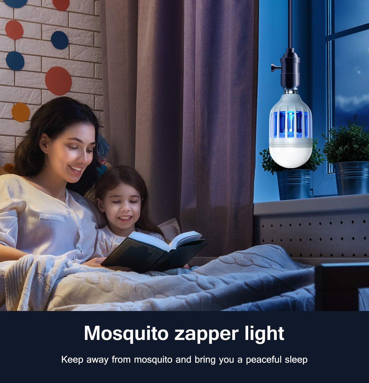 Forhimn bug zapper bulb at night on patio for pest-free evenings