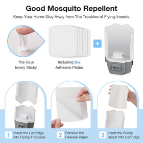 Forhimn Fly Trap indoor UV light attracts flying insects effectively in low light