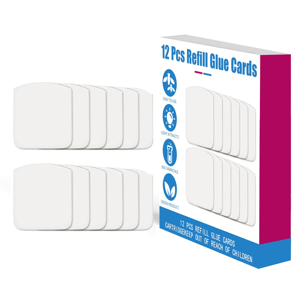 Forhimn refill glue cards packaging with 12 pieces for simple replenishment