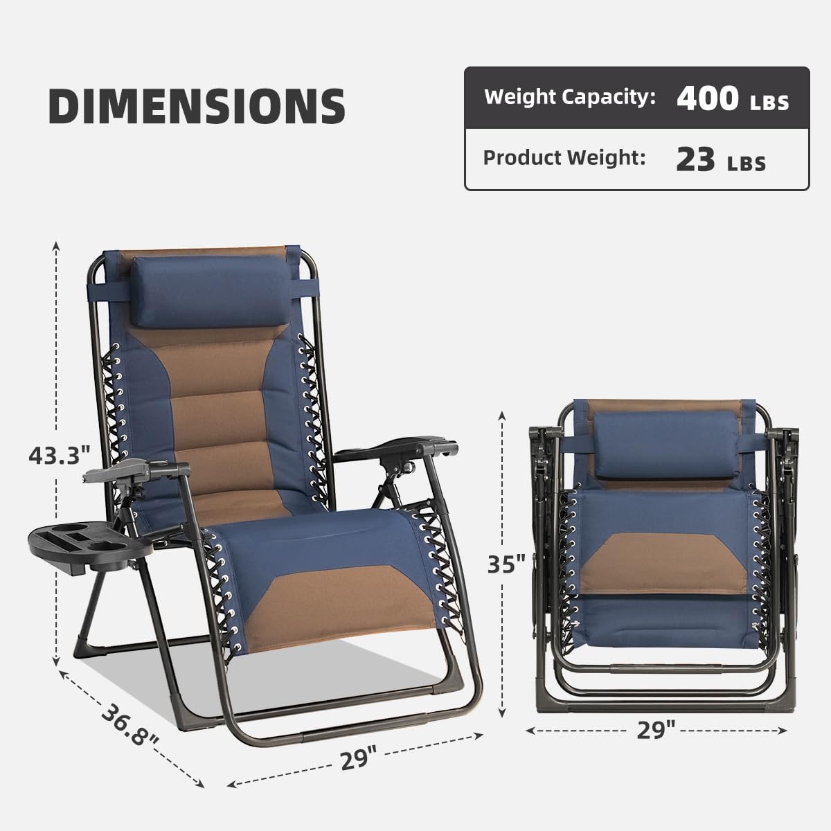 Foristrail Adjustable headrest shown for customized comfort during reclining.