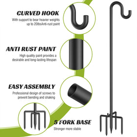Forlogic adjustable height pole set at 40-60-76 inches for flexible placement