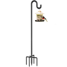 Forlogic Bird Feeder Pole 76in assembly showing sturdy stake and hooks