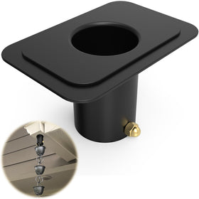 Assembled ForoGore rain chain setup on a downspout example.
