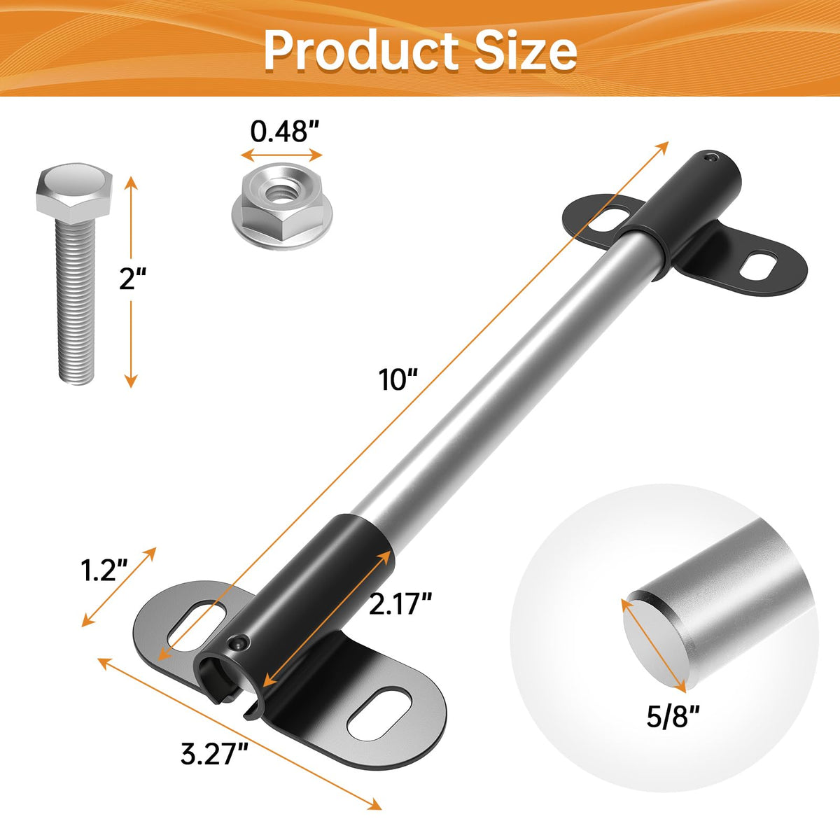 FOROIRON powder-coated bracket protects against weather and rust over time.