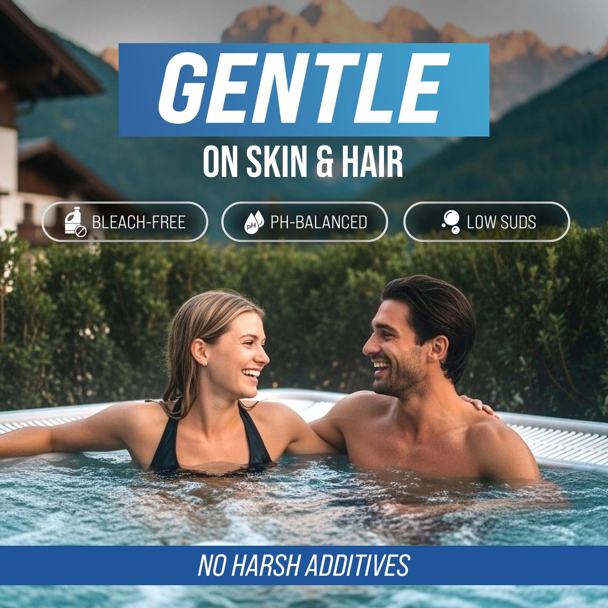 FORTIVO inflatable spa setup with easy application.