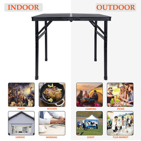 FORUP height-adjustable folding table extends for flexible indoor outdoor use
