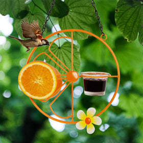 Durable glass and powder-coated metal Forup feeder withstands outdoors