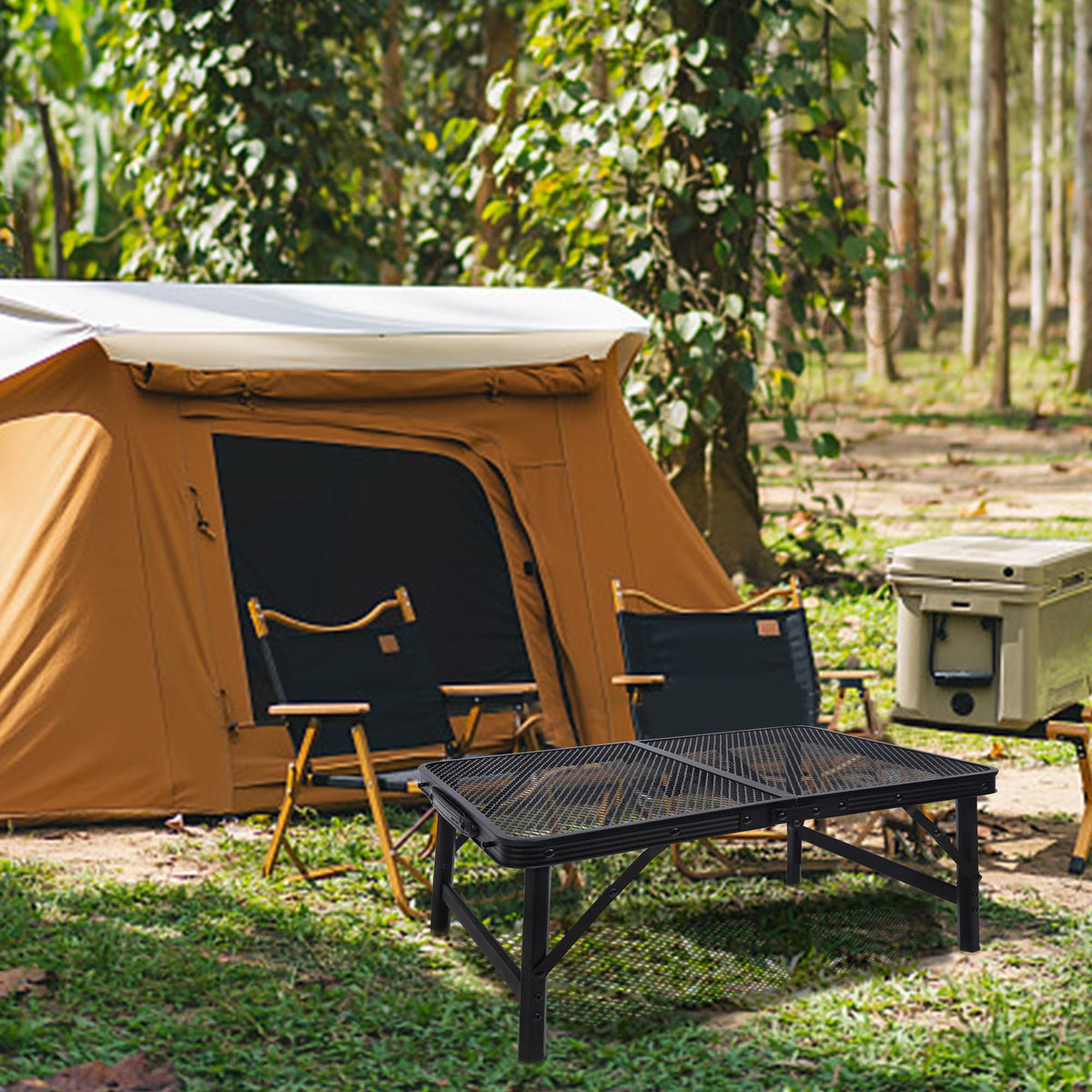 FORUP outdoor table used for camping picnics or barbecues