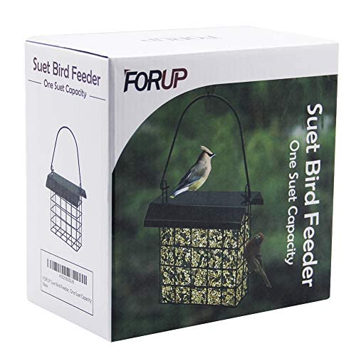 FORUP suet feeder weather-resistant powder coat finish, long-lasting.