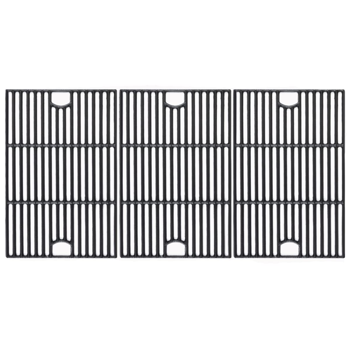 FORYEYC 17-inch cast-iron cooking grate left view for even heat grilling
