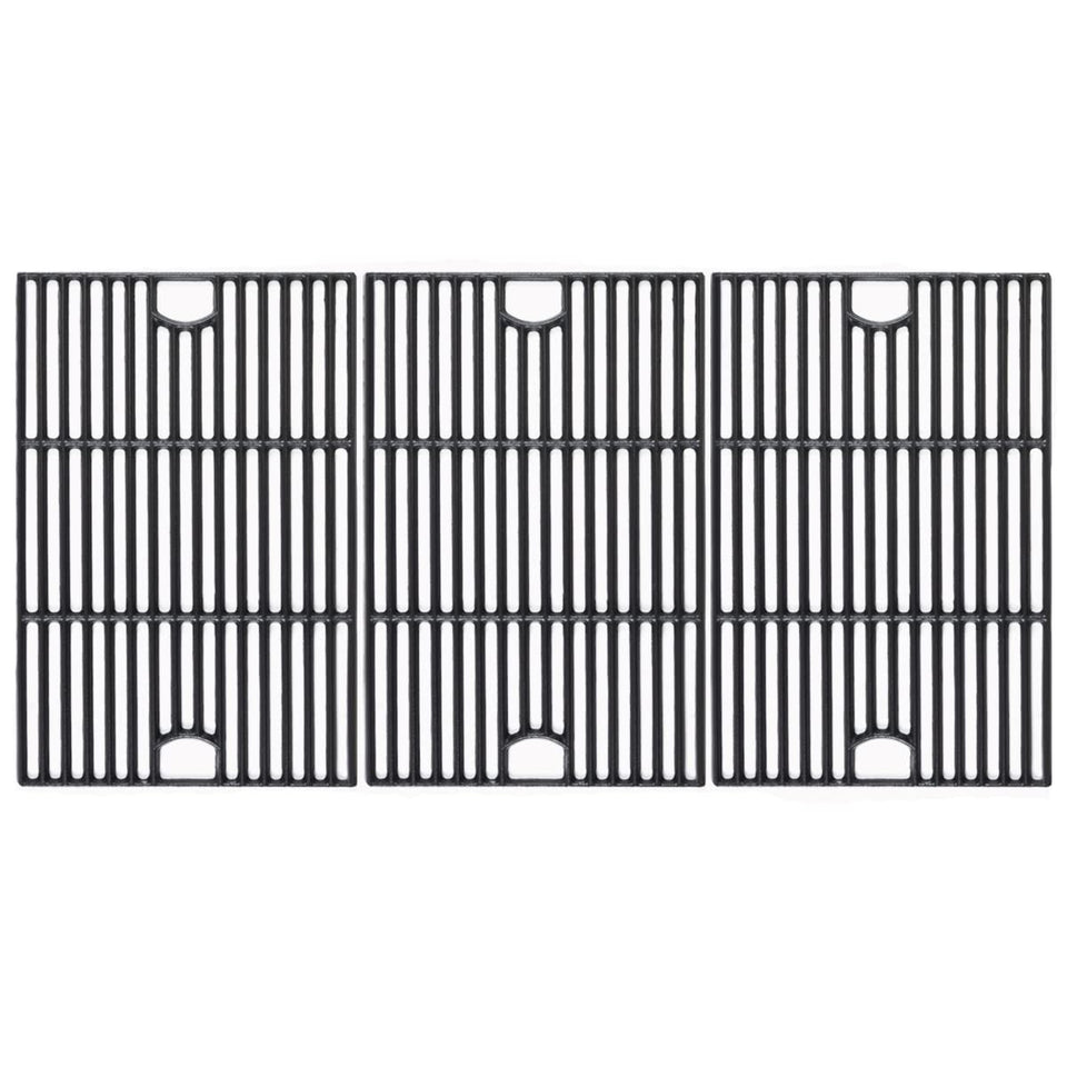 FORYEYC 17-inch cast-iron cooking grate left view for even heat grilling