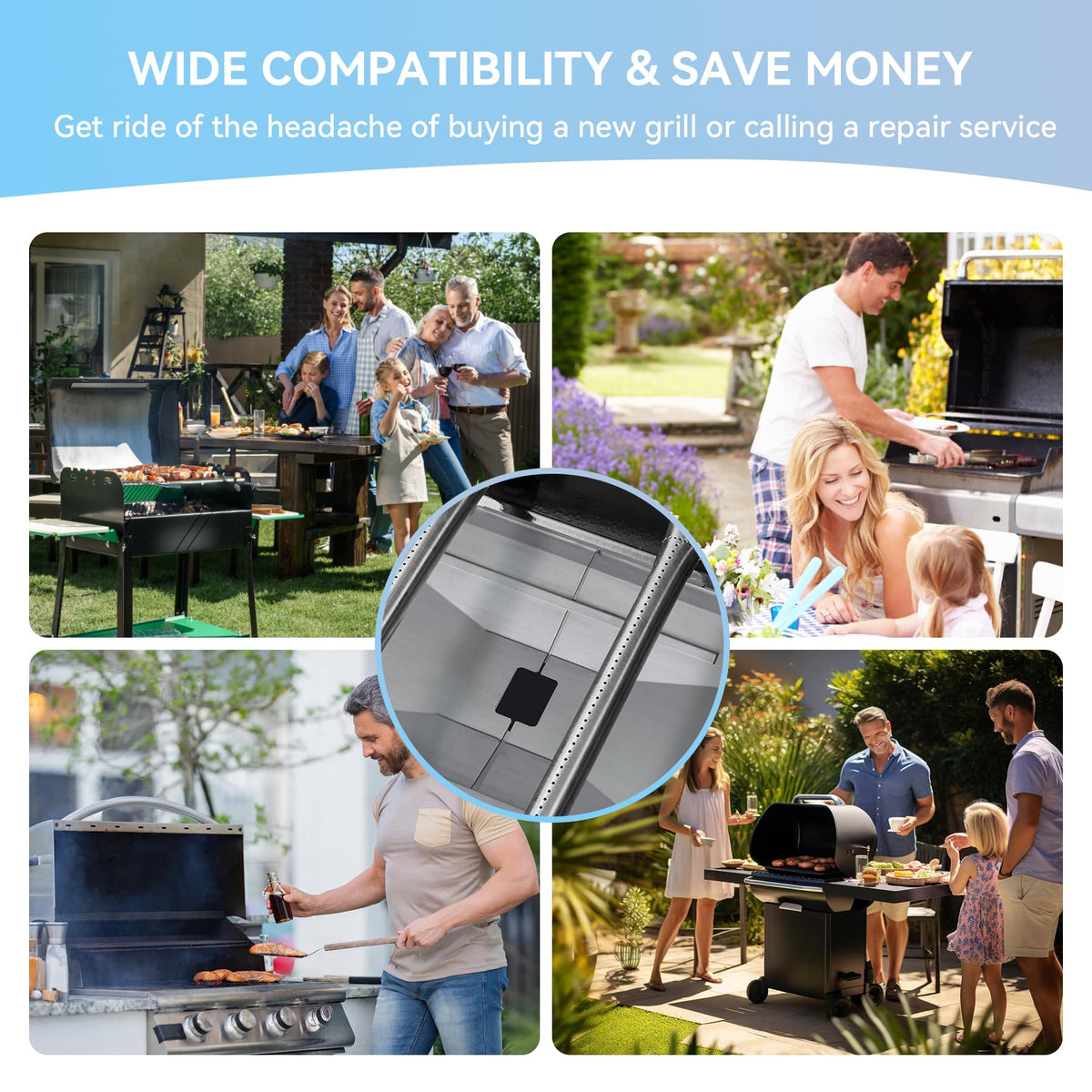 FORYEYC heavy-duty construction ensures reliable grilling cleanup.