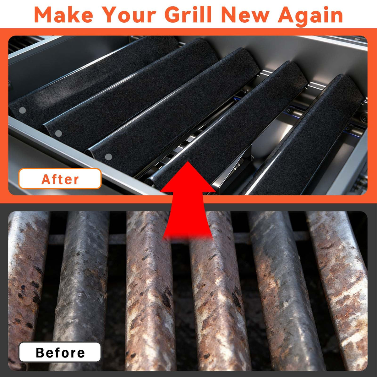 FORYEYC bars are easy to clean with a grill brush and soap