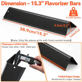 FORYEYC flavorizer bars in this 5-piece set deliver robust flame contact and smoky flavor potential