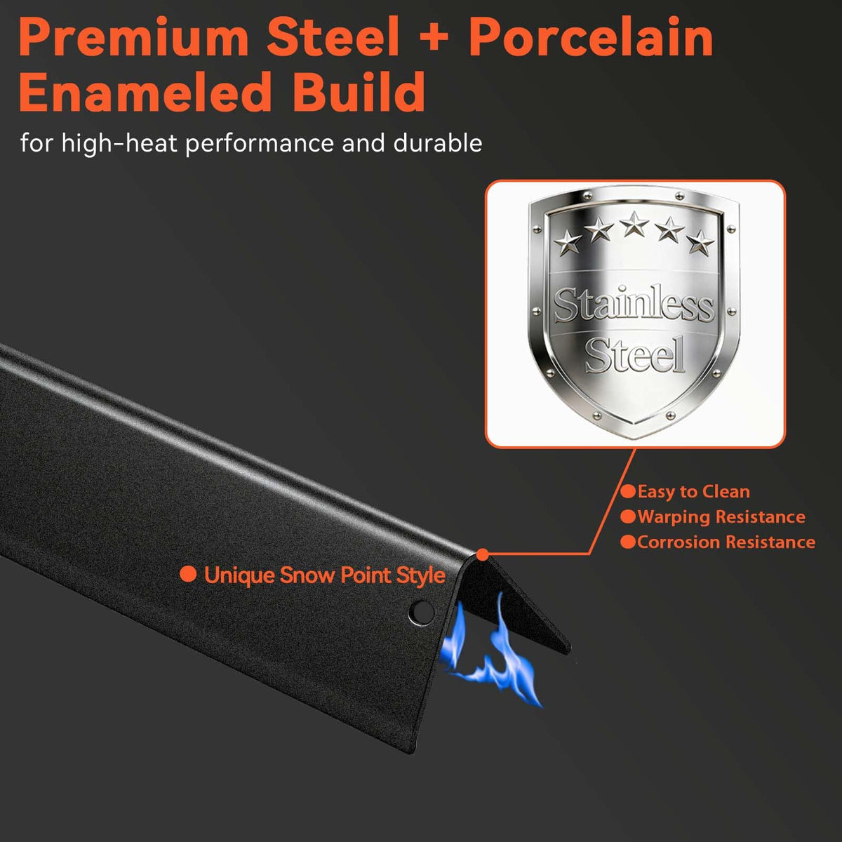 FORYEYC flavorizer bars 15.3 inch size ensures even heat distribution for Weber Spirit 300