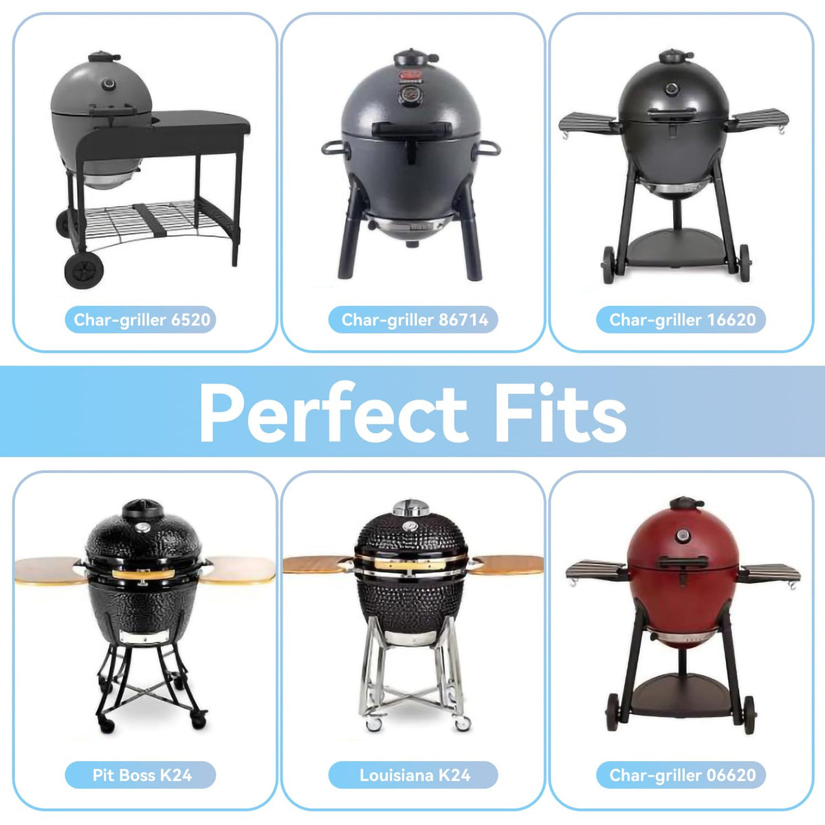 FORYEYC 7-inch removable center grate enables flexible charcoal or flame adjustments