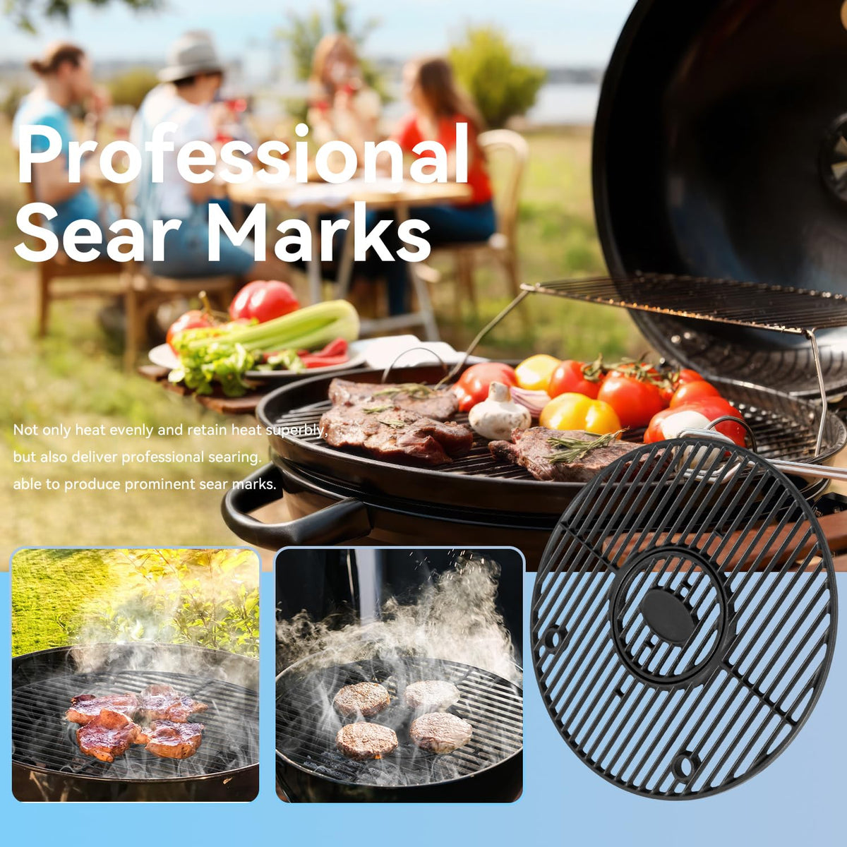 FORYEYC compatible with Akorn Kamado, Pit Boss K24, and Louisiana Grills K24