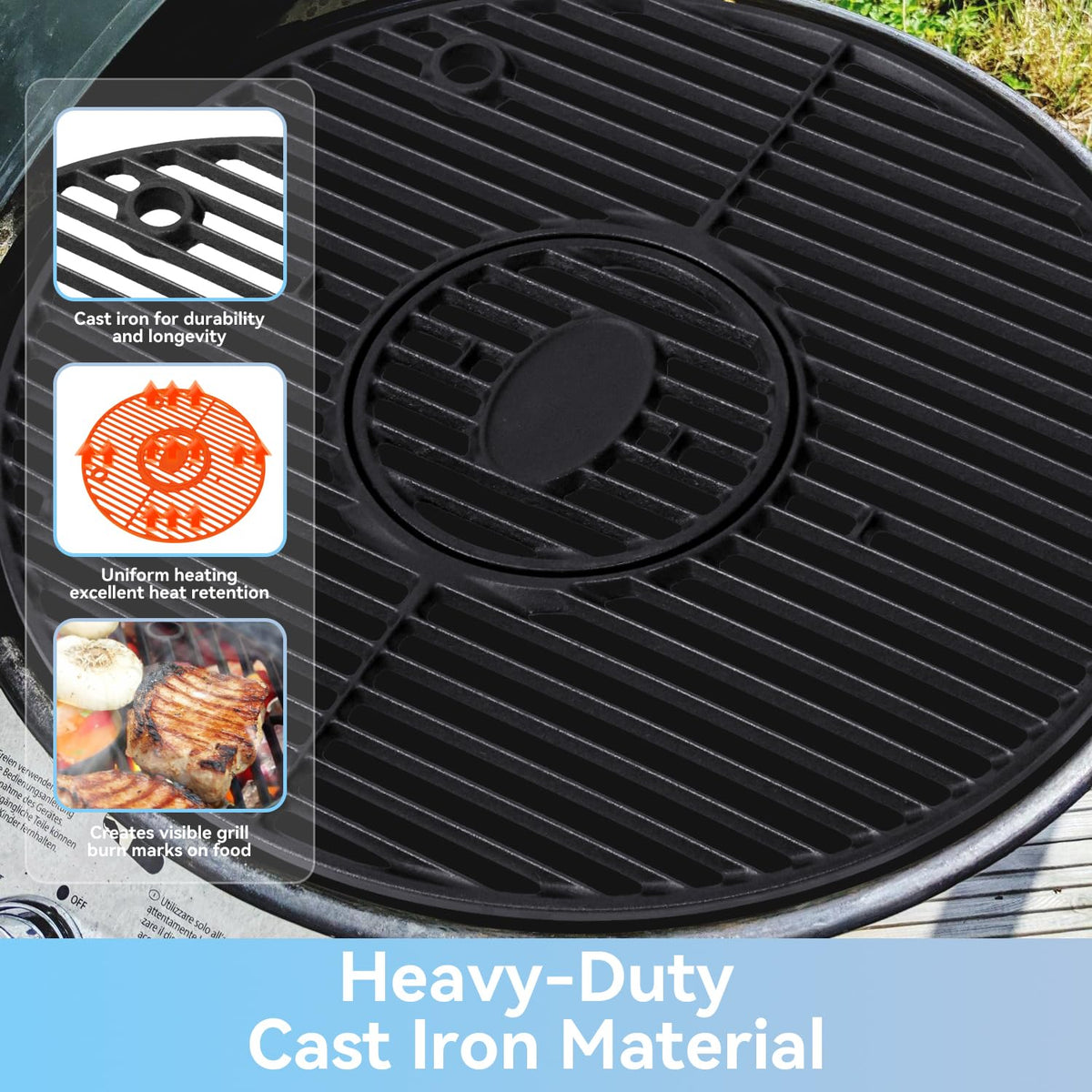 FORYEYC easy-clean coated surface allows quick wipe-down after grilling sessions