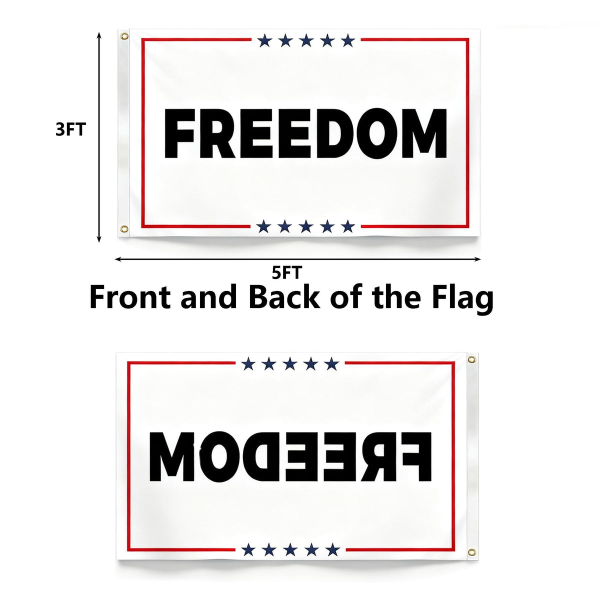 Fosiut Charlie Kirk flag featuring brass grommets for secure mounting.