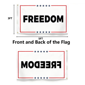Fosiut Charlie Kirk flag featuring brass grommets for secure mounting.