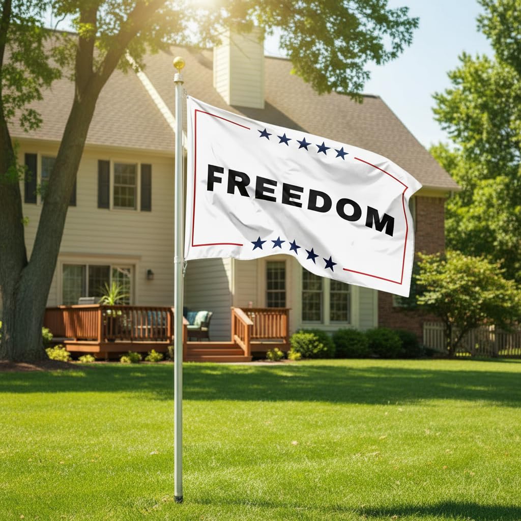 Fosiut Fade-proof polyester flag maintains bright appearance in outdoor conditions.