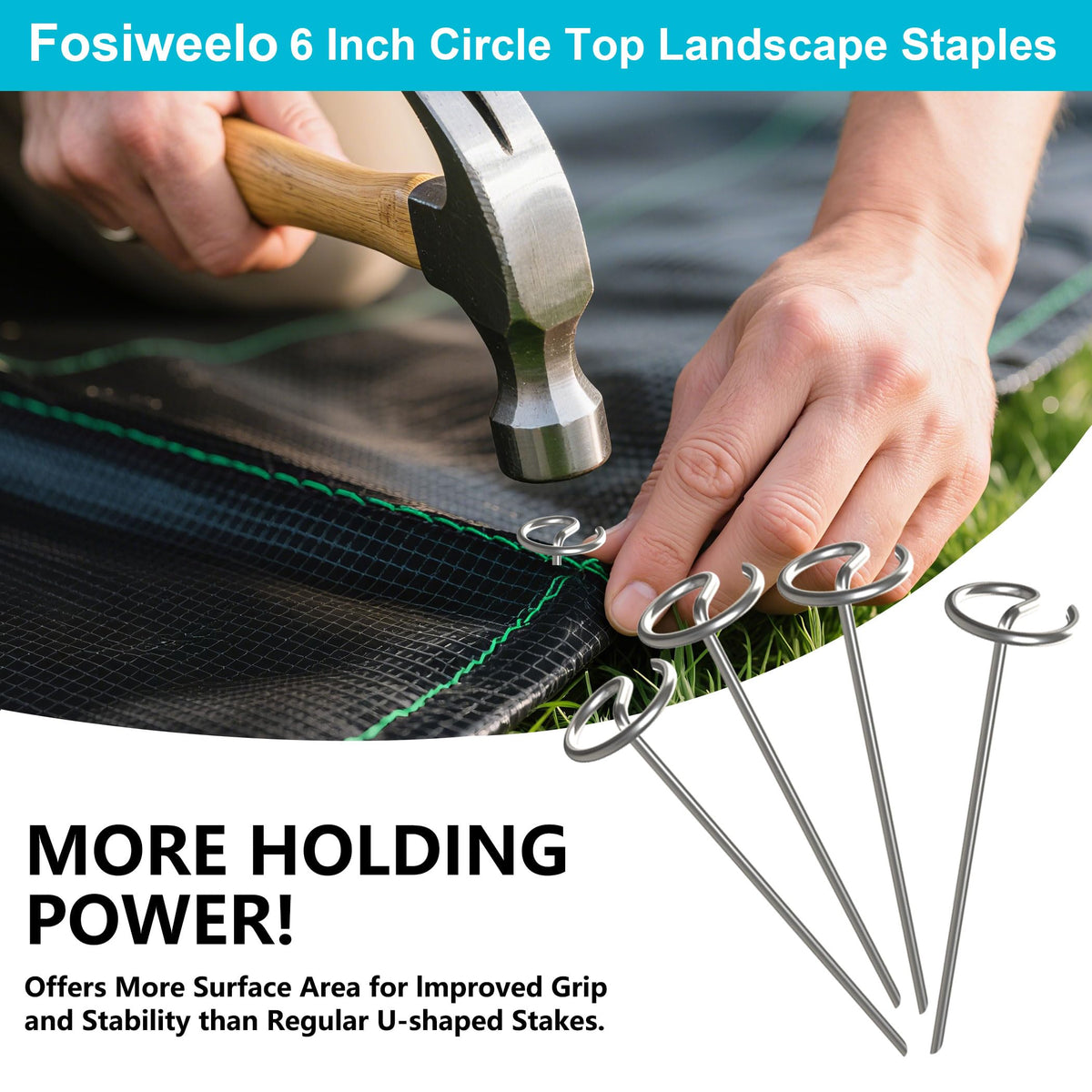 Fosiweelo easy-install landscape stake with large contact area.