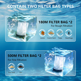 FOTING four filter pockets capture debris for uninterrupted cleaning