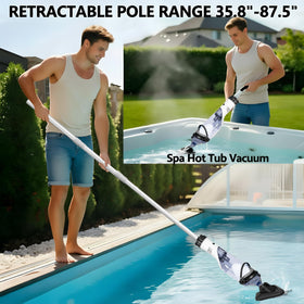 FOTING extendable pole reaches deep pool bottoms without bending