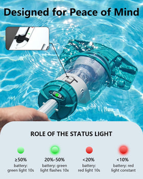 FOTING quick-attach brush helps precise surface cleaning in pools