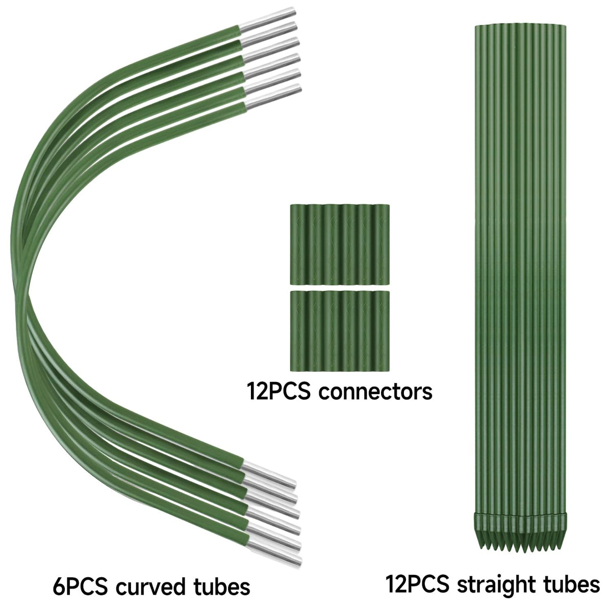 FOTMISHU plastic-coated plant supports protect stems during growth
