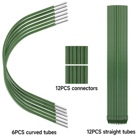 FOTMISHU plastic-coated plant supports protect stems during growth