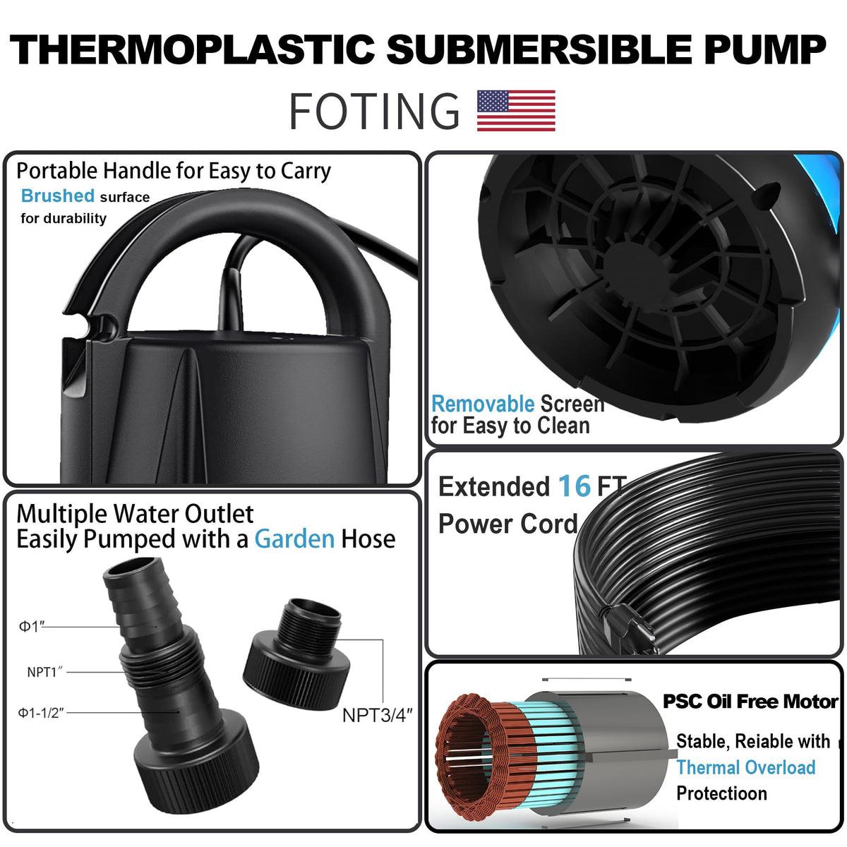 FOTING discharge adapters for versatile hose connections