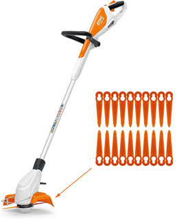 FourShow blades compatible with Sun Joe 24V-GT10 for lightweight lawn work.