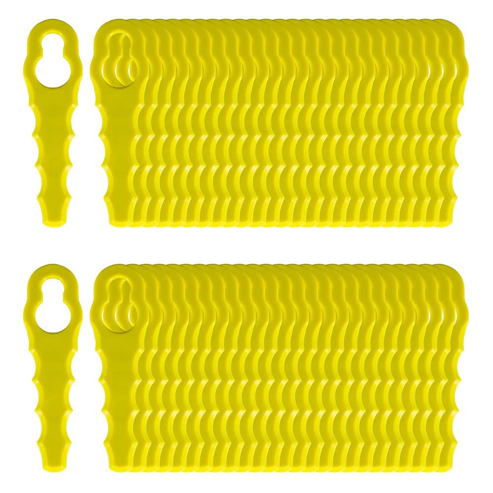 FourShow 50pcs blades pack for Ryobi Strimmer Head enables efficient grass trimming