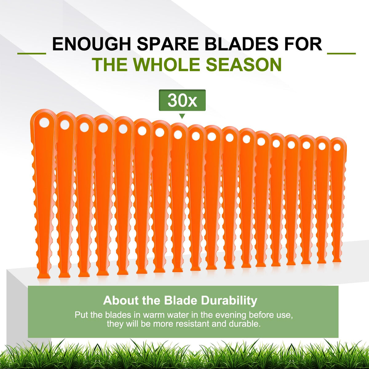 30-piece blade pack ready for quick replacements.