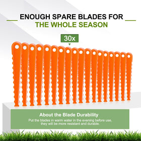 30-piece blade pack ready for quick replacements.