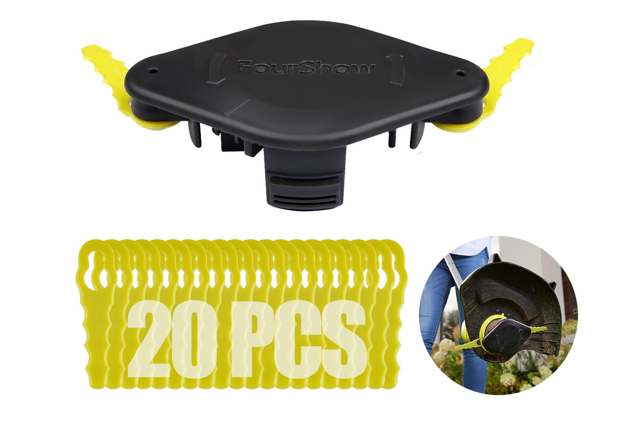FourShow quickload bladed trimmer head shown for fast blade changes and reduced downtime