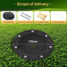 FourShow screws with threadlock prevent blade loosening for steady performance.
