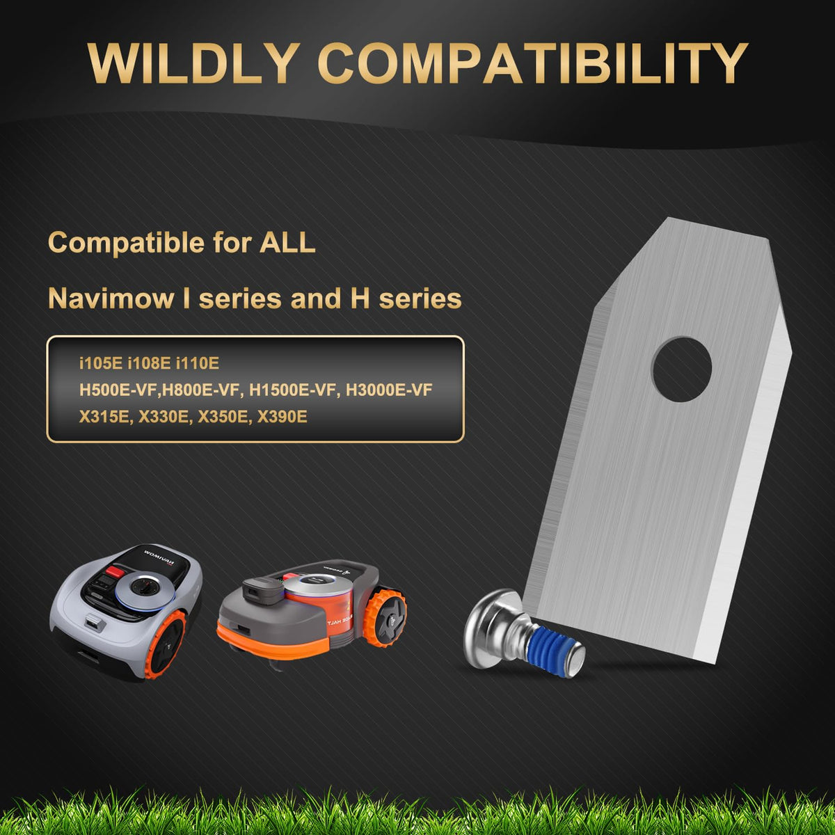 FourShow blades with smooth cutting pattern for even lawn edges.
