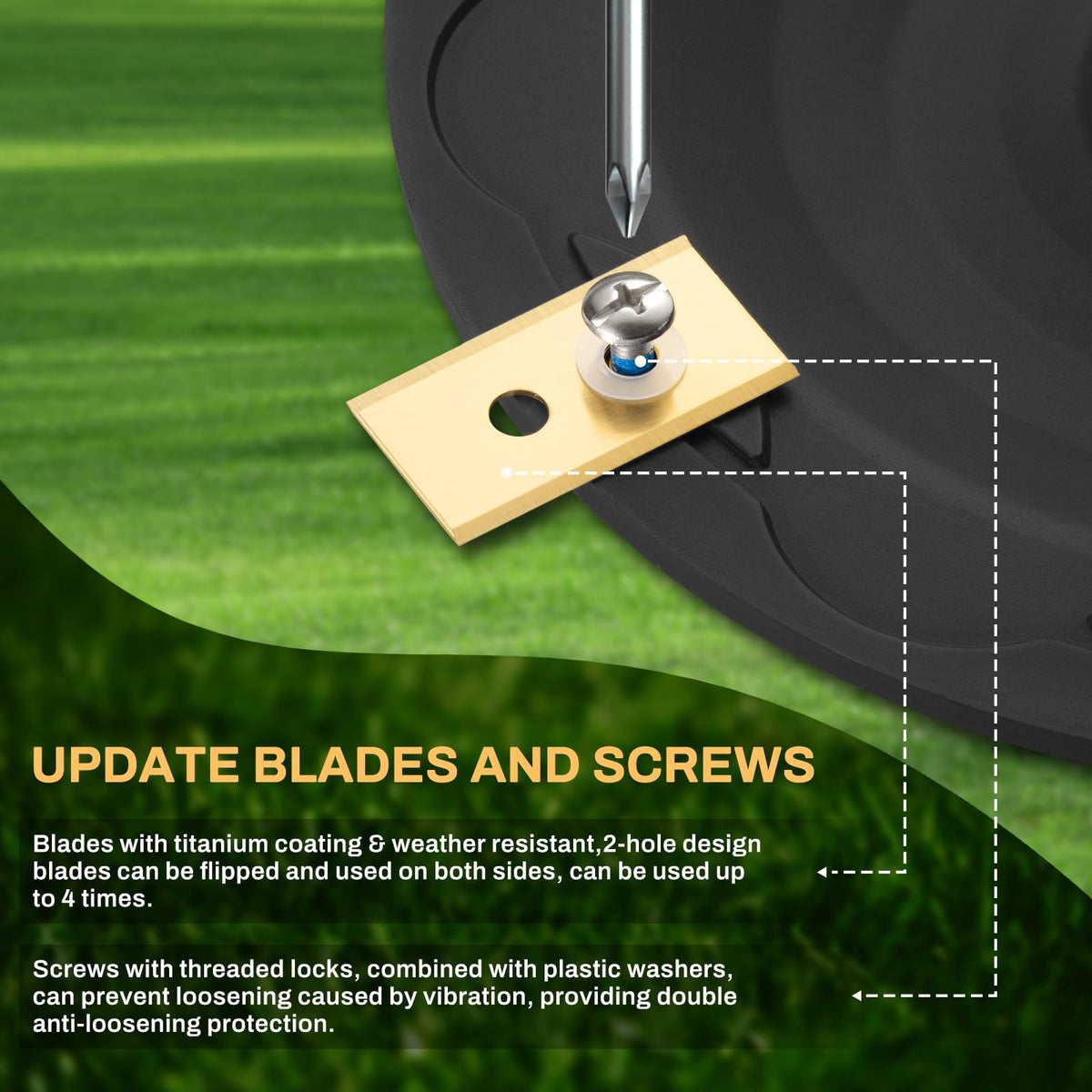 FourShow titanium blades pack boosts cutting precision and weather resistance.