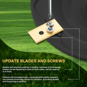 FourShow titanium blades pack boosts cutting precision and weather resistance.