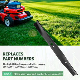 Fourtry blade fit guide verifies alignment with 21-inch decks.