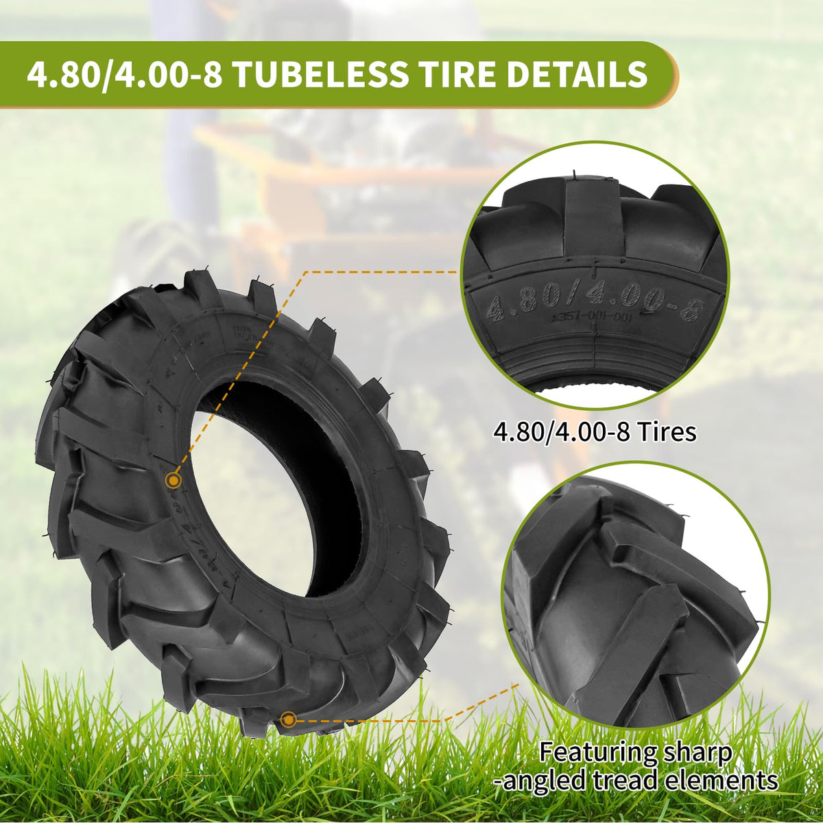 Fourtry lug pattern bites into mud and hills for stability.